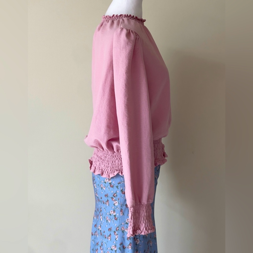 Fiore Pink Women's Long Sleeve Blouse EUC Size Small - Picture 2 of 4
